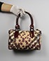 Berry Patent Leather Nova Printer Stars Bowler Bag, back view